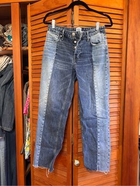 BDG Two-Tone Blue Straight-Leg Jeans